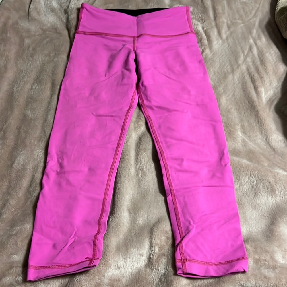 Hot Pink Lululemon Crops